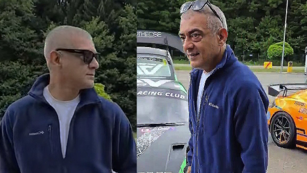 Ajith Kumar Tonsured Sporty Stylish Look