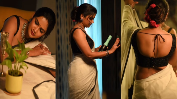 Bigg Boss Fame Ariyana Glory Shares Video with White Saree Goes Viral