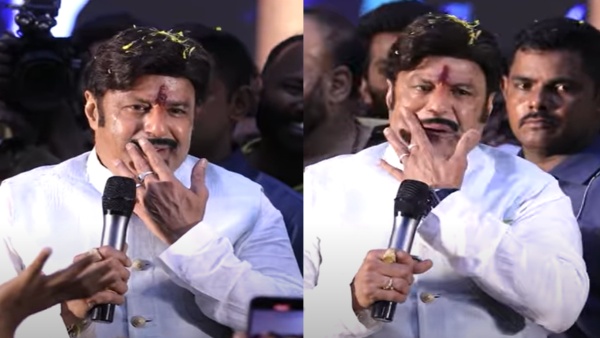 Nandamuri Balakrishna s Fake Mustache Fallen During His Birth Day Celebrations