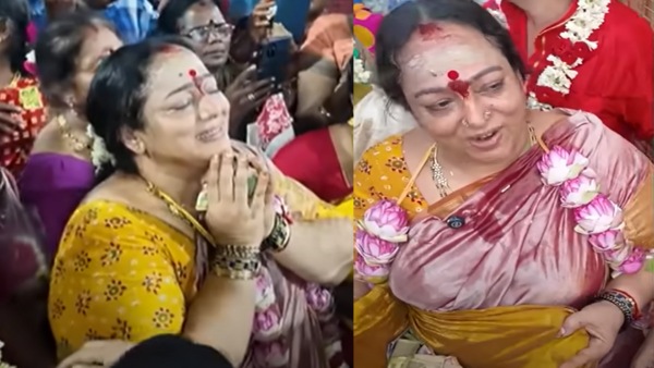 Actress Nalini begging at Thiruverkadu Devi Karumariamman temple Actress Nalini begging at Thiruverkadu Devi Karumariamman temple