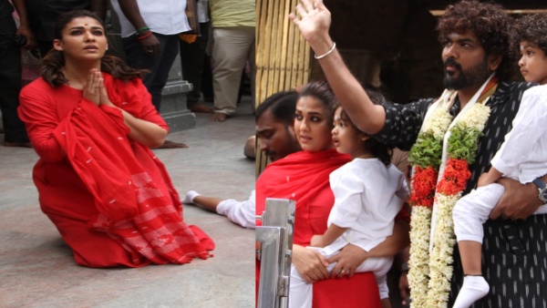 Nayanthara Vignesh Shivan Divorce Lady Super Star visiting Palani temple with her husband
