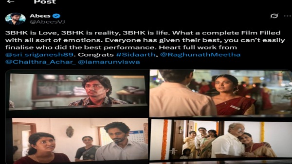 3BHK Movie Twitter Review in Telugu Will Siddharth hits the bulls eye 3BHK Movie Twitter Review in Telugu Will Siddharth hits the bulls eye