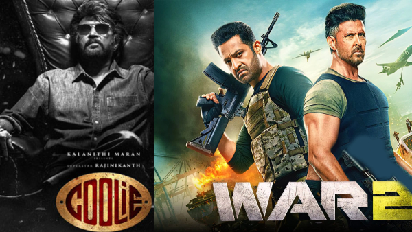 Rajinikanth Coolie Vs Jr NTR Hrithik Roshan War 2 movie World wide Respone