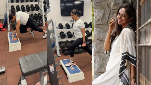 Actress Nadhiya doing workouts at the age of 60 her video goes viral