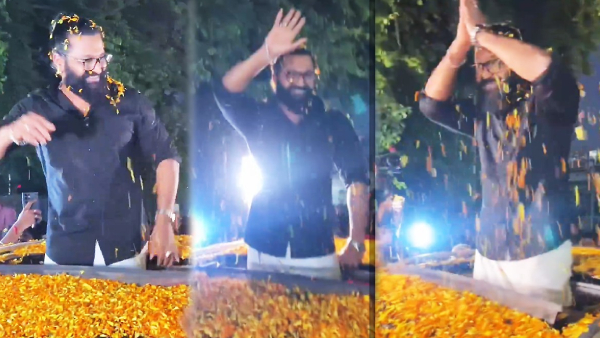 Rishab Shetty gets grand welcome at Gaiety Galaxy theatre Rishab Shetty gets grand welcome at Gaiety Galaxy theatre