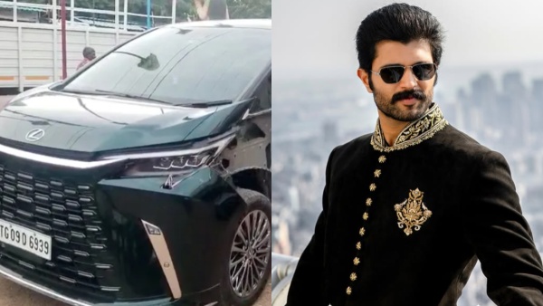 Hero Vijay Devarakonda Car Met Accident after returning from puttaparthi to hyderabad Hero Vijay Devarakonda Car Met Accident after returning from puttaparthi to hyderabad