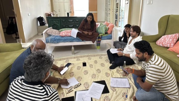 SS Rajamouli interact with Suma Kanakala and Ashish Chanchlani who hosts Globetrotter event at Ramoji Film City