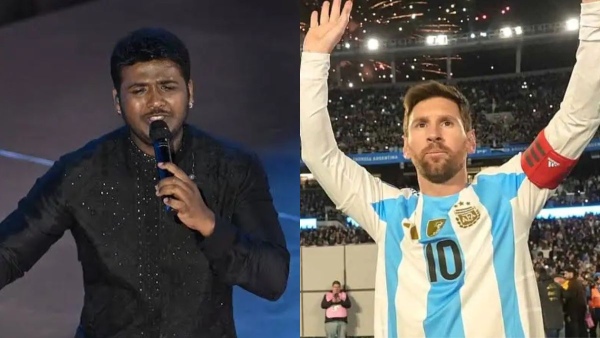 Messi Mania in Hyderabad Uppal Stadium Frenzy Rahul Sipligunj Naatu Naatu Performance