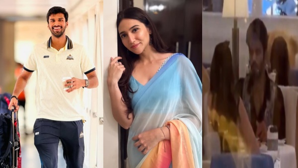 Is Washington Sundar dating Sahiba Bali couple enjoying a quiet moment at a cafe