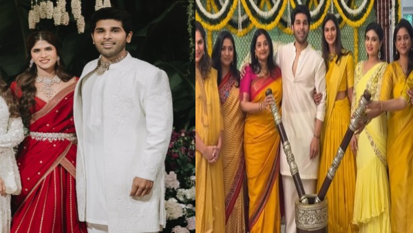 Allu Sirish- Nayanika wedding celebrations have officially begun Allu Family performed haldi