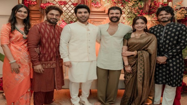 Allu Sirish- Nayanika Wedding Vijay Deverakonda and Rashmika Mandanna Surprise at Allu Aravind s Residence Allu Sirish- Nayanika Wedding Vijay Deverakonda and Rashmika Mandanna Surprise at Allu Aravind s Residence