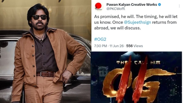 OG 2 Official Update Pawan Kalyan Team Confirms Discussions After Sujeeth s Return OG 2 Official Update Pawan Kalyan Team Confirms Discussions After Sujeeth s Return