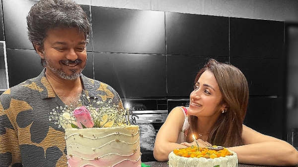 Trisha Krishnan Shares Birthday celebration photo with Vijay Trisha Krishnan Shares Birthday celebration photo with Vijay