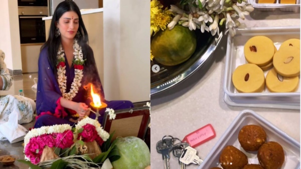 Shruti Haasan Performs Grihapravesh Puja at Her New Chennai Home