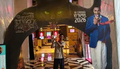 Excited Theatre Audience Pose Next To Bhooth Bangla Posters And Standees, The Reaction Is Next Level