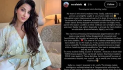 CJP Protest: Nora Fatehi Extends Support To Students; 'No Result And No System Should Cost A Life'