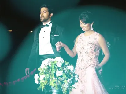 radhika pandit engagement dress Engagement look for couple