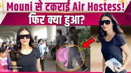 Mouni Roy Airport Video: Actress Collides With Air Hostess Amid Divorce Rumour