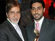 Amitabh gives tips to Abhishek for Bingo