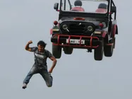 Photo: Vishnu Manchu Does Death-Defying Stunt For Doosukeltha