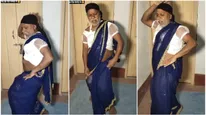 Hey Bhagwan, Mujhe Utha Lo: Video Of Old Man Dancing In A Saree Goes Viral, Netizens Call It Cringe