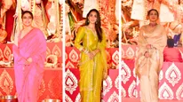 In PICS: Kajol, Rani Mukerji, Kiara Advani & Other Stars Visit Durga Puja Pandal In Gorgeous Ethnic Outfits