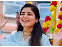 लव मैरिज के बाद अब इस बॉलीवुड स्टार के साथ मंदिर पहुंची कथावाचक चित्रलेखा, पहनाई फूलों की माला