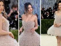 Bubble Dress Met Gala 2026: 15 हजार बुलबुले पहनकर मेट गाला में आई हसीना, लोग हुए कंफ्यूज