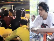 आर्यन खान को देखते ही बेकाबू हुई भीड़, धक्का-मुक्की के बीच धड़ाम से गिरा शख्स और...