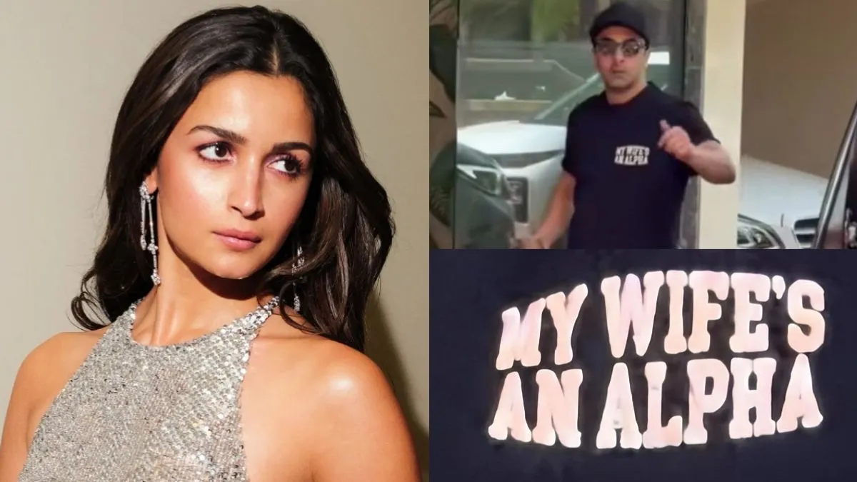Ranbir Kapoor Flaunts ‘My Wife’s An Alpha’ T-Shirt, Cheers For Alia Bhatt Ahead Of Alpha Release Day - VIDEO