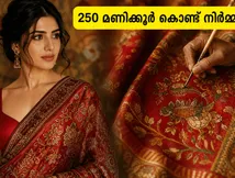 ചുവപ്പഴകിൽ സാമന്ത; 250 മണിക്കൂർ കൊണ്ട് തുന്നിയ ആ സാരിയുടെ രഹസ്യം ഇതാണ്!