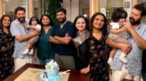 നരേന്റെ മകന്റെ ഒന്നാം പിറന്നാൾ ആഘോഷത്തിന് വേദിയായി മമ്മൂട്ടിയുടെ വീട്, ഓംകാറിനെ കൊഞ്ചിച്ച് മമ്മൂട്ടി!
