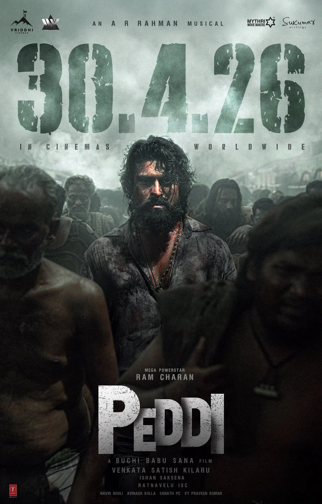 Peddi (2026) – Ram Charan's ambitious sports drama | Fighting for village identity | Rating 7.2/10 Peddi 2026 movie poster Ram Charan Janhvi Kapoor Buchi Babu Sana Telugu sports drama