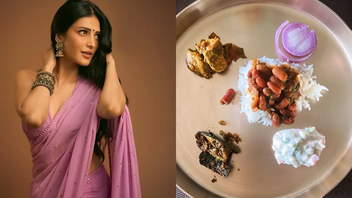 அடுத்தவங்க தட்டை பார்க்கிறது தப்புதான்.. ஆனால், ஸ்ருதிஹாசனோட இந்த தட்டை அதுக்காக பார்க்கலாம்!