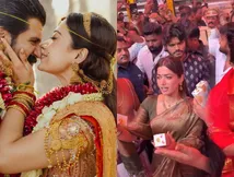 எங்க கல்யாணத்தை நாடே கொண்டாடனும்.. ரசிகர்களுக்கு இனிப்பு வழங்கிய விஜய் - ராஷ்மிகா மந்தனா 