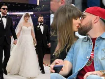 Taylor Swift: 170 கோடி செலவில் பிரம்மாண்ட திருமணம்.. டெய்லர் ஸ்விஃப்ட் - டிராவிஸ் கெல்ஸ் ஜோடியை பாருங்க!