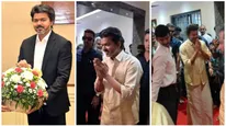 Vijay CM: கருப்பு கோர்ட்டை கழற்றி வேட்டியில் கம்பீரமாக வந்த முதல்வர்.. இது தான் ரியல் தமிழ் லுக்!